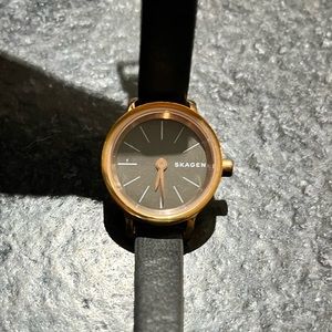 Skagen Delicate Watch With Leather Strap